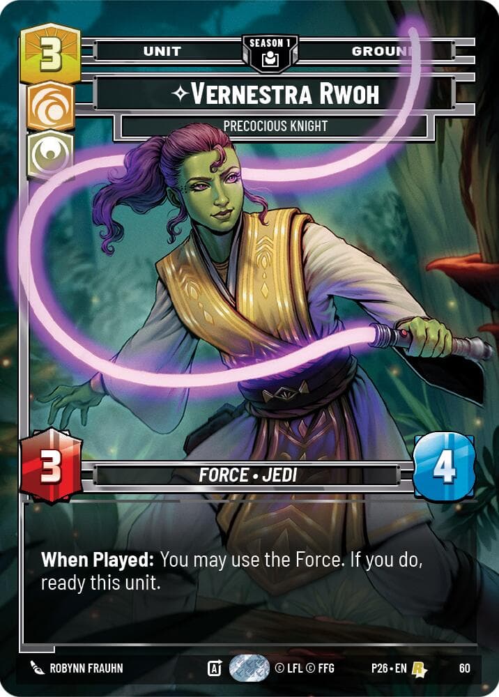 Vernestra Rwoh - Precocious Knight (60) — Sector and Regional Promos: Season 1 card