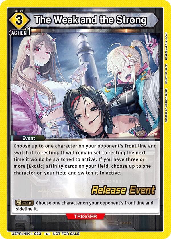 The Weak and the Strong — UE14BT: GODDESS OF VICTORY: NIKKE Release Event Cards card