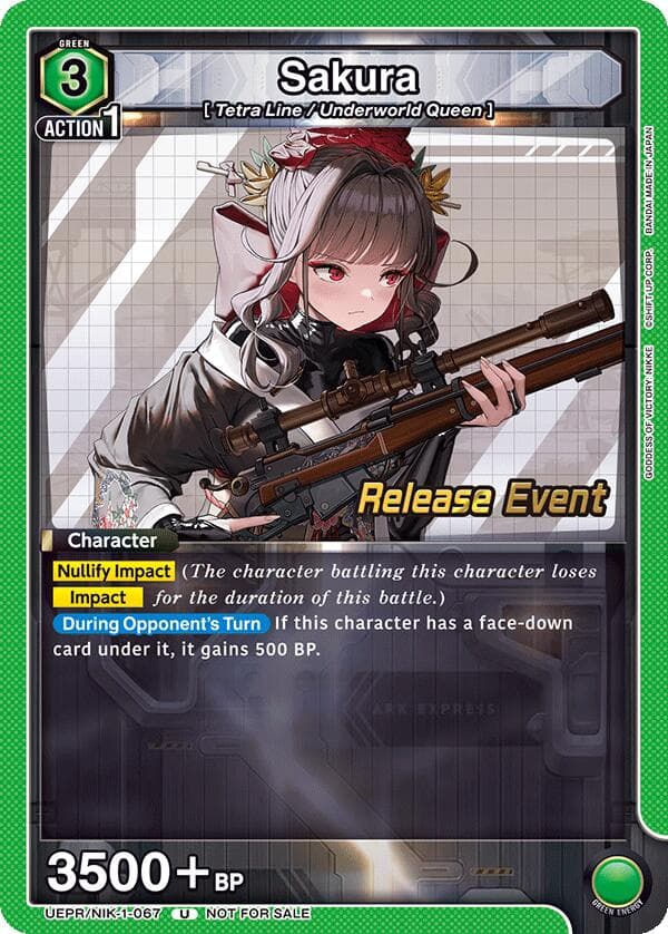 Sakura — UE14BT: GODDESS OF VICTORY: NIKKE Release Event Cards card