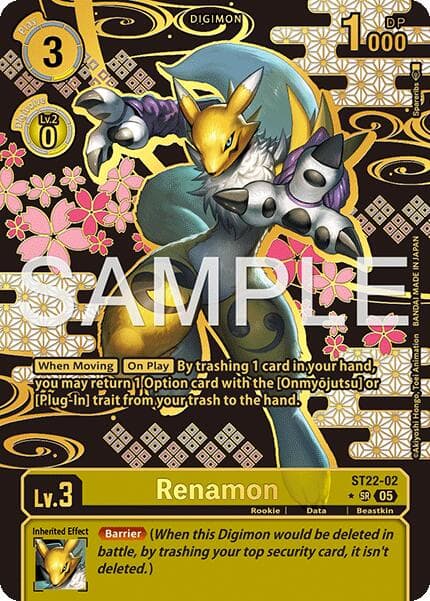Renamon (Rare Pull) — Starter Deck 22: Amethyst Mandala Advanced Deck Set card