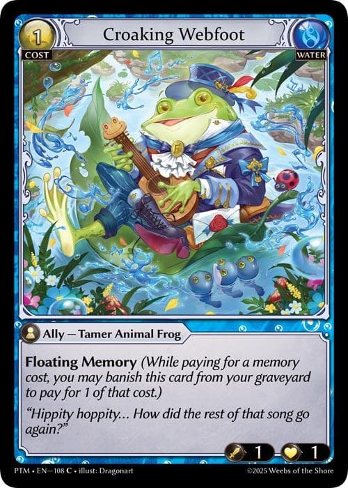 Croaking Webfoot (Curio Foil) — Phantom Monarchs card