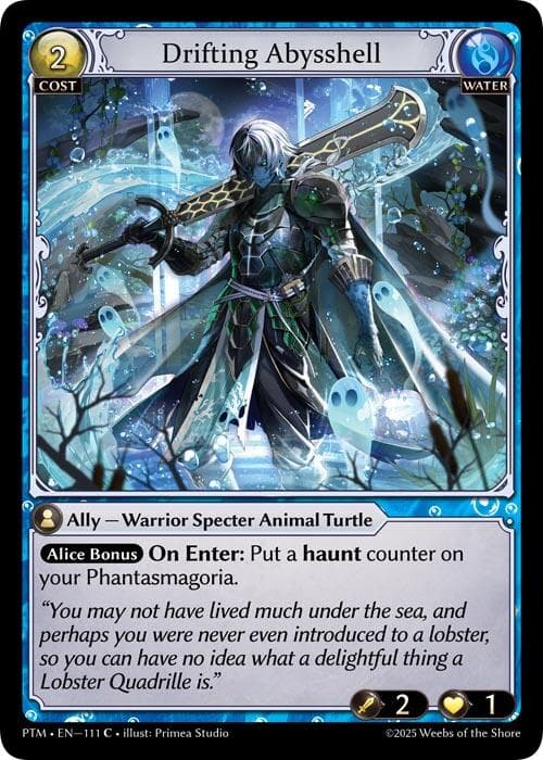 Drifting Abysshell (Curio Foil) — Phantom Monarchs card