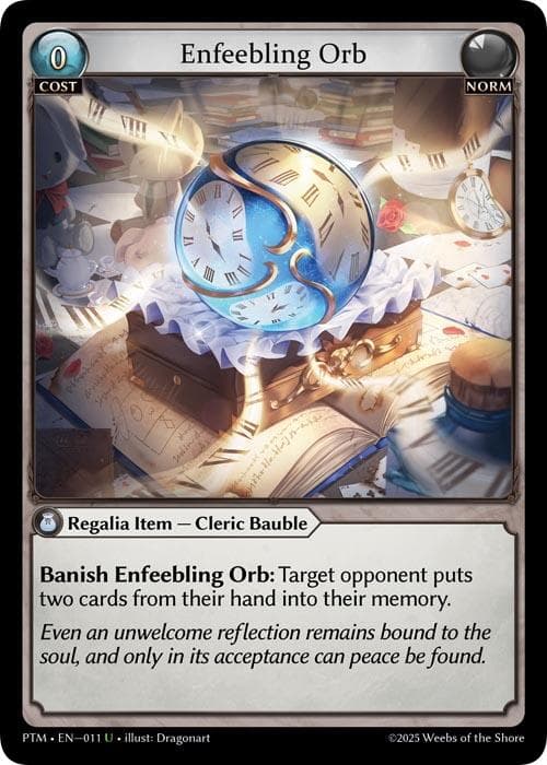 Enfeebling Orb (Curio Foil) — Phantom Monarchs card
