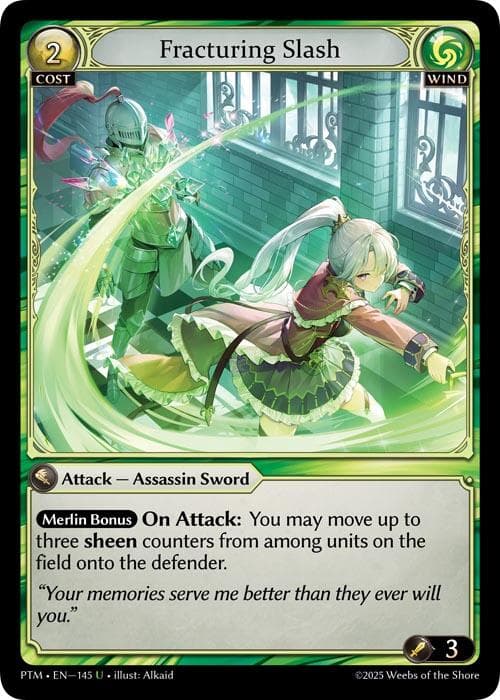 Fracturing Slash (Curio Foil) — Phantom Monarchs card