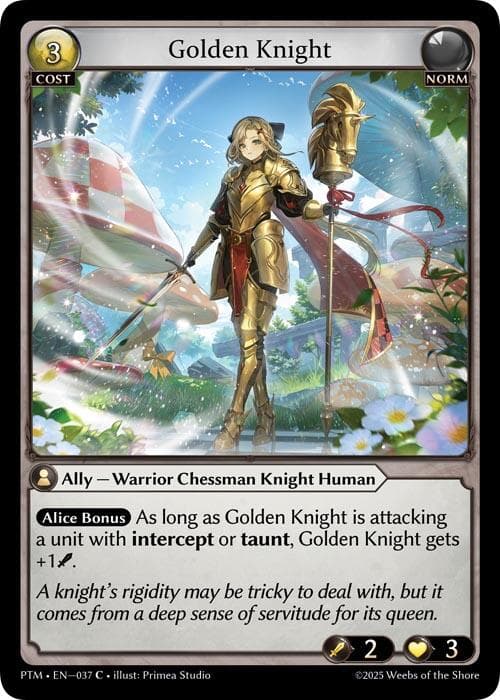 Golden Knight (Curio Foil) — Phantom Monarchs card