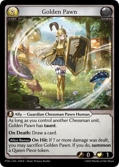 Golden Pawn (Curio Foil) — Phantom Monarchs card