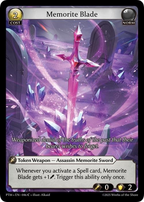 Memorite Blade (Curio Foil) — Phantom Monarchs card