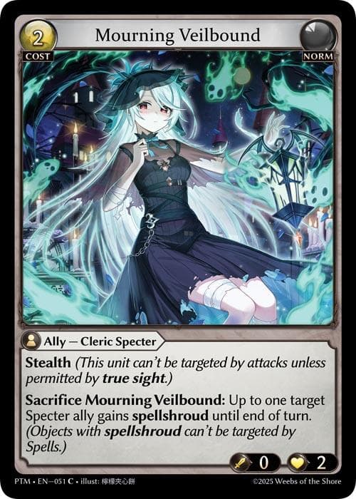 Mourning Veilbound (Curio Foil) — Phantom Monarchs card