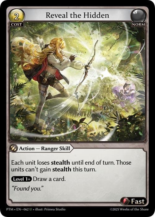 Reveal the Hidden (Curio Foil) — Phantom Monarchs card