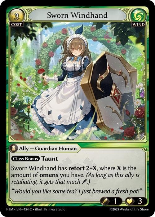 Sworn Windhand (Curio Foil) — Phantom Monarchs card