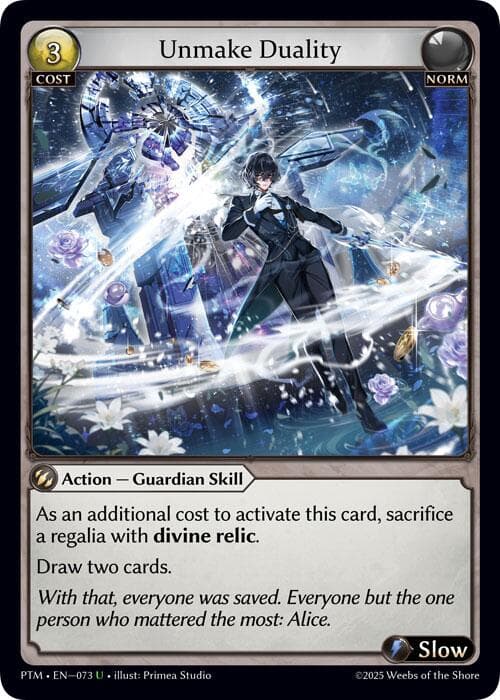 Unmake Duality (Curio Foil) — Phantom Monarchs card
