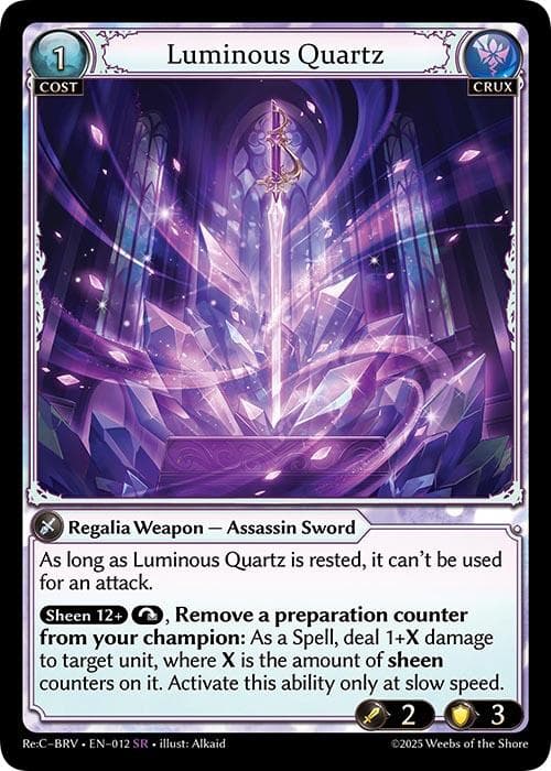 Luminous Quartz — Merlin Re: Collection, Brilliant Vestige card