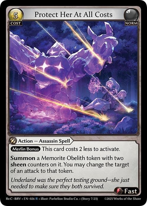 Protect Her At All Costs — Merlin Re: Collection, Brilliant Vestige card