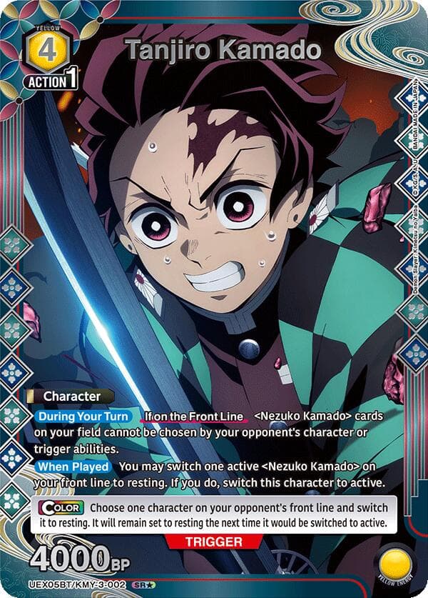 Tanjiro Kamado (002) (SR*) — UEX05BT: Demon Slayer: Kimetsu no Yaiba Vol.2 card