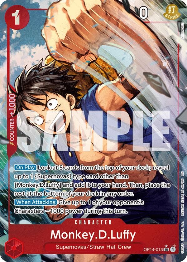 Monkey.D.Luffy - OP14-013 (Alternate Art) — The Azure Sea's Seven card