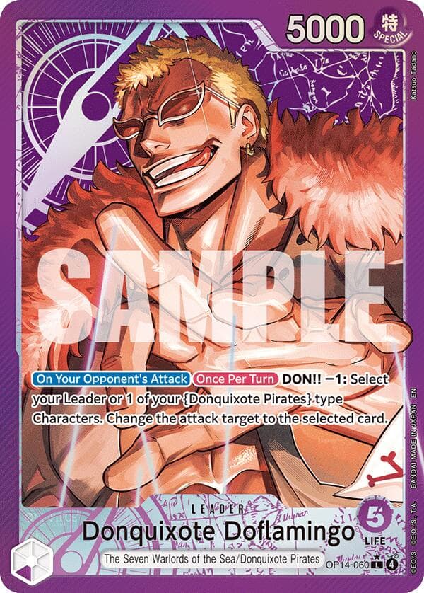 Donquixote Doflamingo - OP14-060 (Alternate Art) — The Azure Sea's Seven card