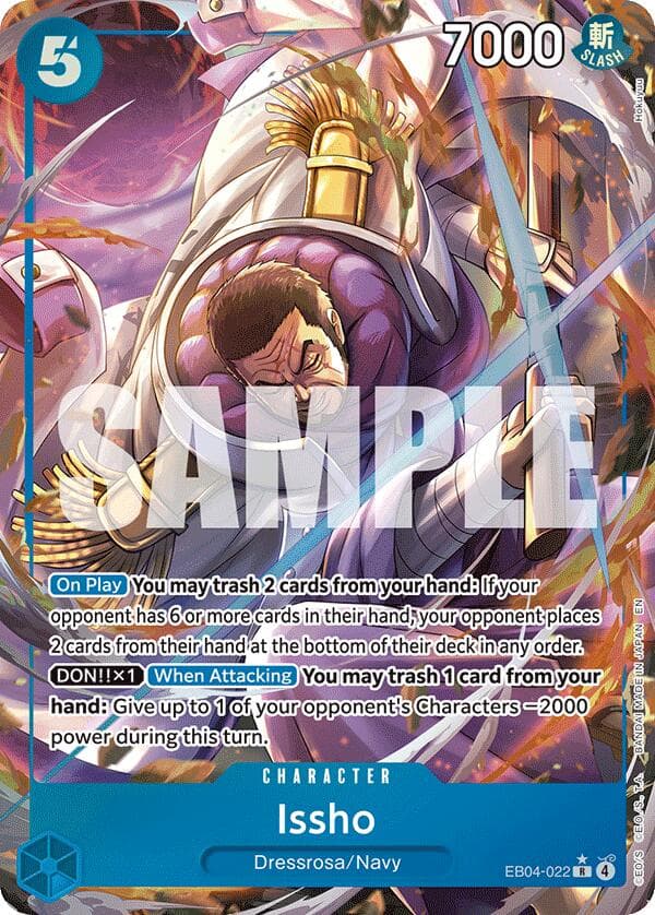 Issho - EB04-022 (Alternate Art) — The Azure Sea's Seven card