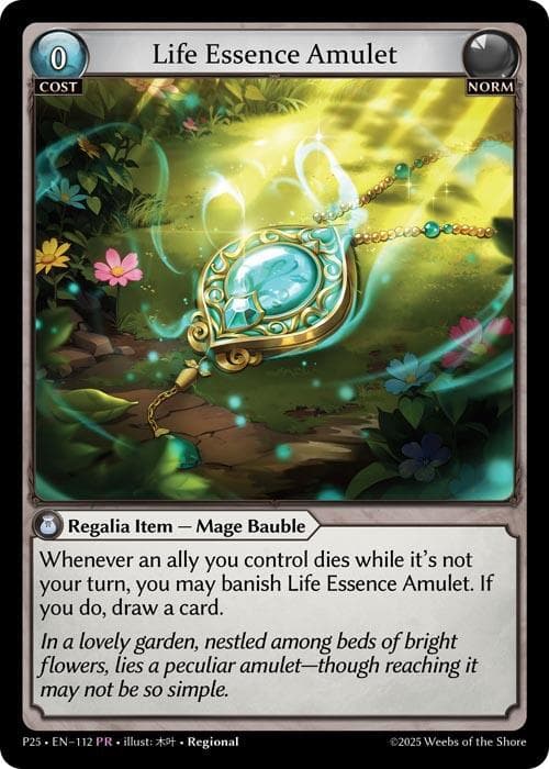 Life Essence Amulet (112) — Promotional Cards card
