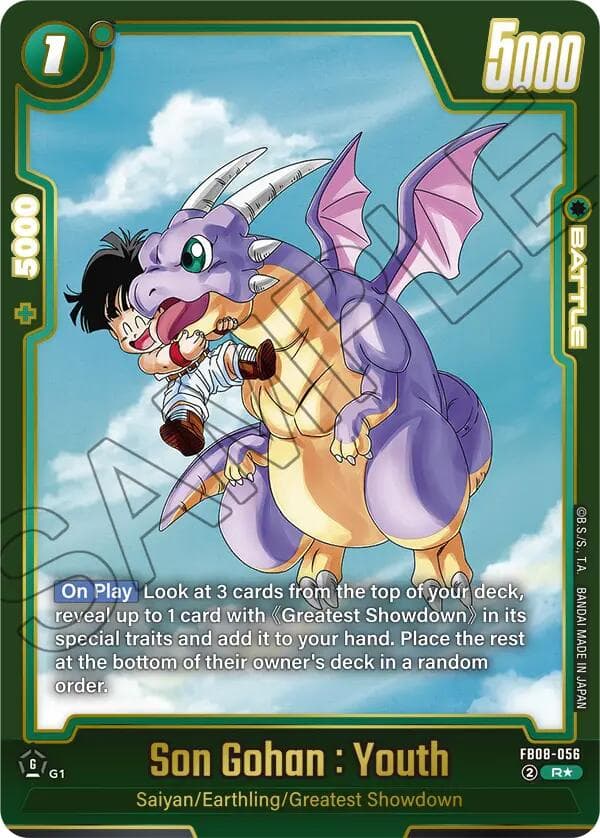 Son Gohan : Youth - FB08-056 (Alternate Art) — Saiyan's Pride card