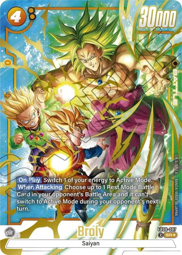 Broly - FB08-087 (Alternate Art) — Saiyan's Pride card