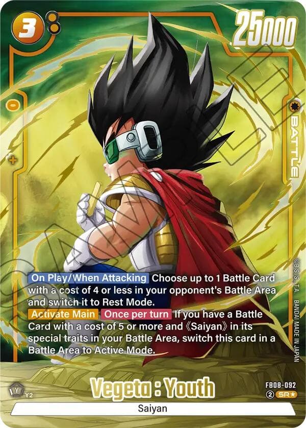 Vegeta : Youth (Alternate Art) — Saiyan's Pride card