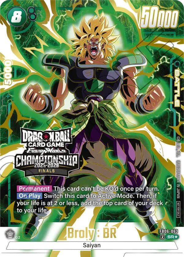 Broly : BR - FB06-063 (Championship 2025-2026 Finals) — Tournament and Championship Promos card