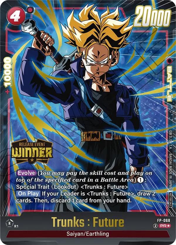 Trunks : Future - FP-068 (Release Event Winner) — Fusion World Promotion Cards and Packs card