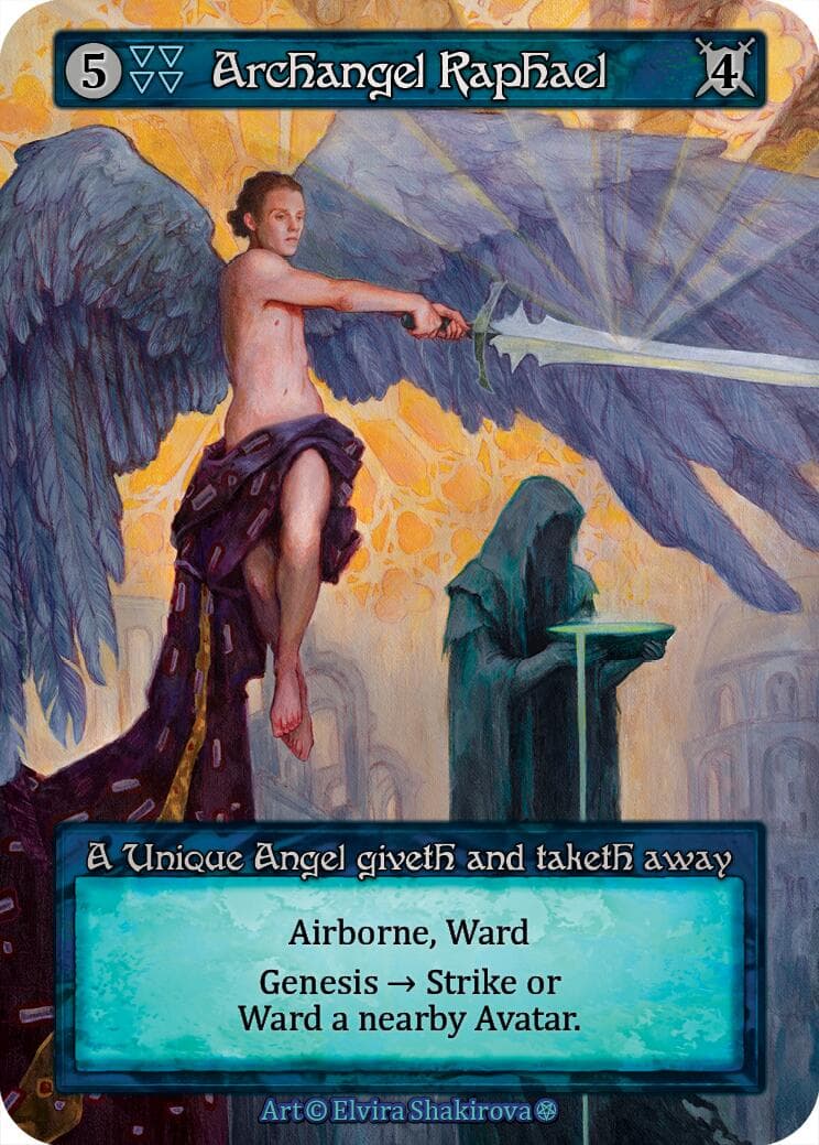 Archangel Raphael — Gothic card