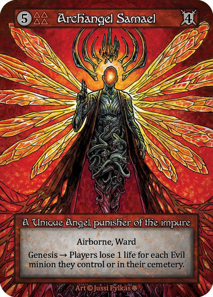 Archangel Samael — Gothic card