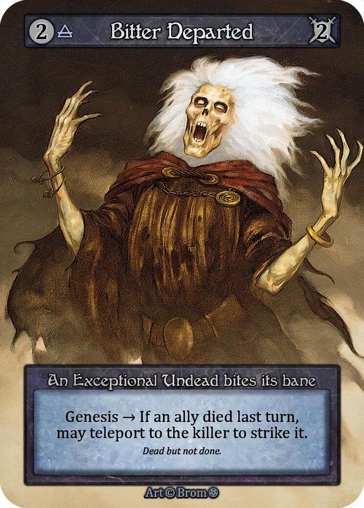 Bitter Departed — Gothic card