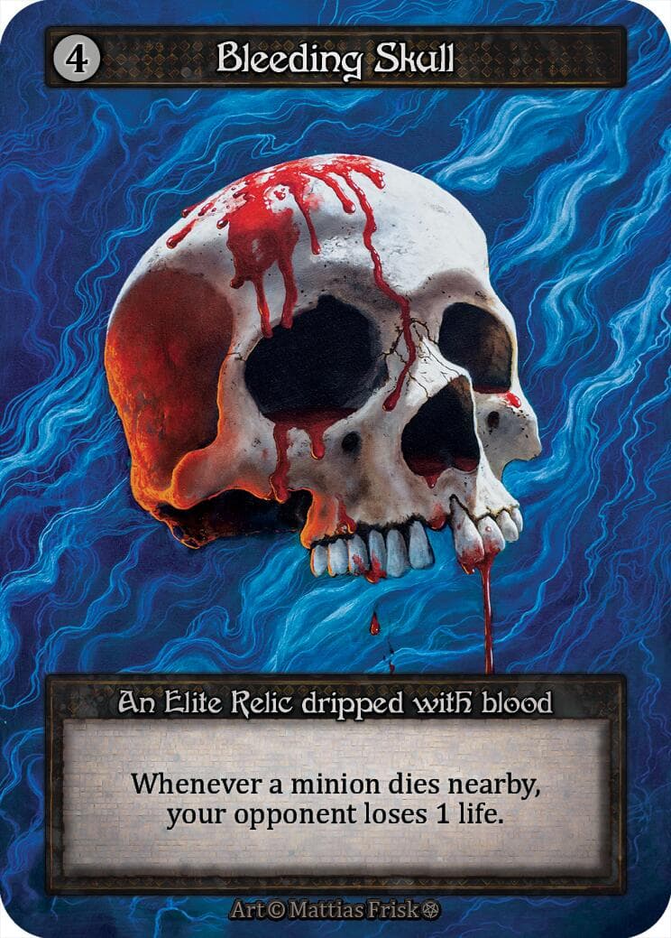 Bleeding Skull — Gothic card
