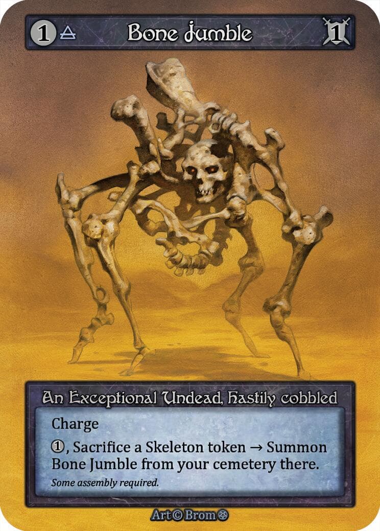 Bone Jumble — Gothic card