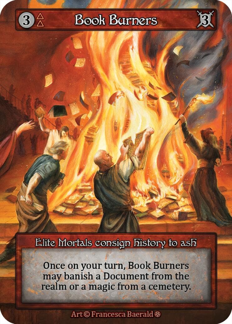 Book Burners — Gothic card