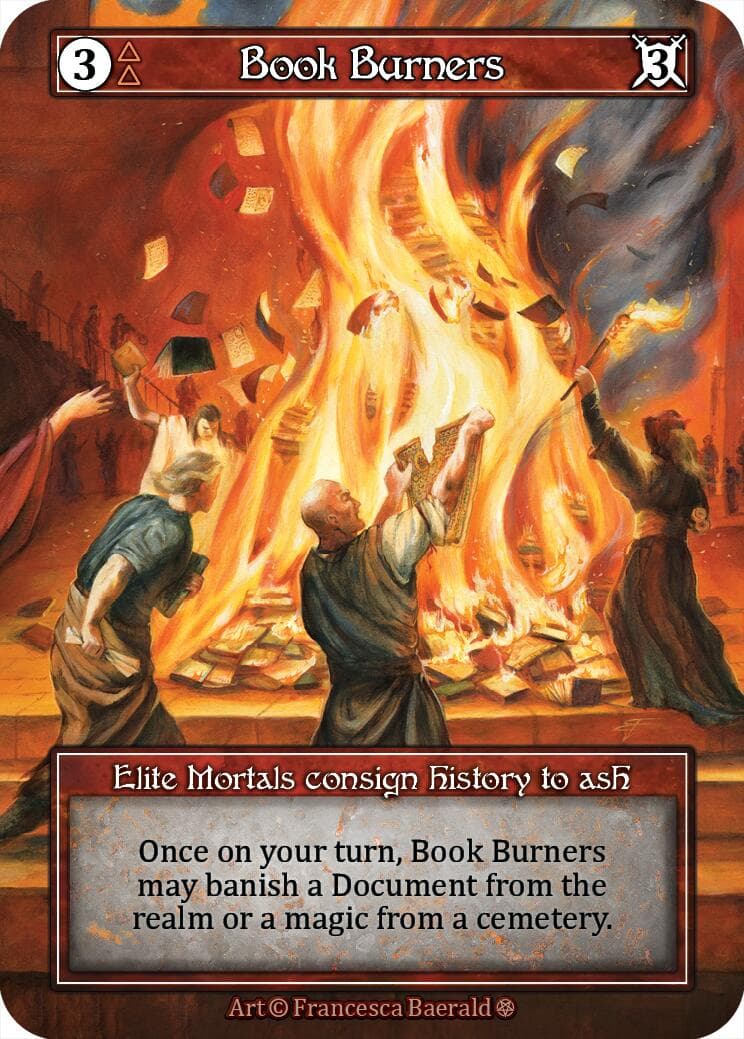 Book Burners (Foil) — Gothic card