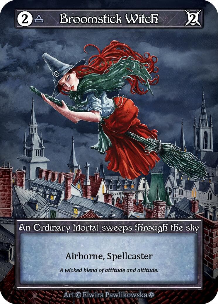 Broomstick Witch (Foil) — Gothic card