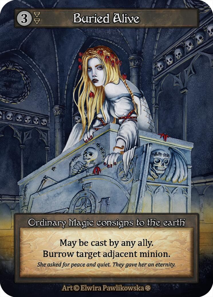 Buried Alive — Gothic card
