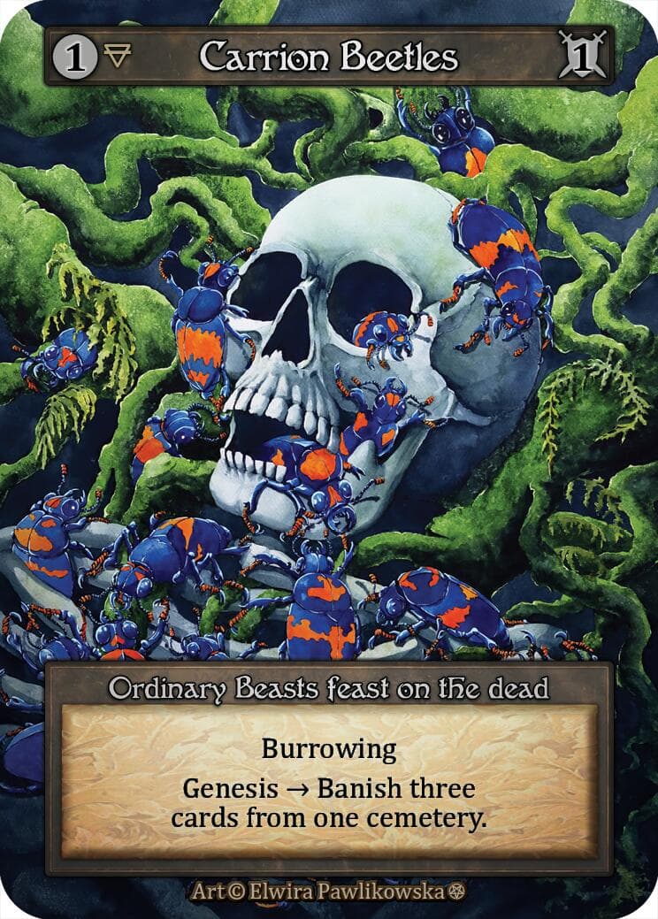 Carrion Beetles — Gothic card