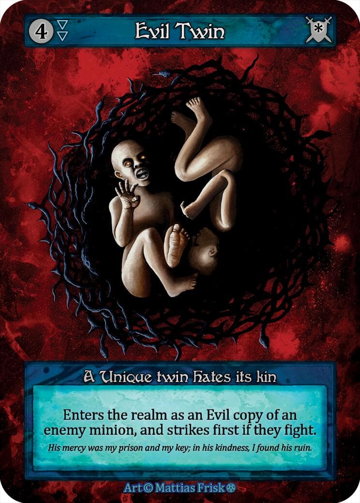 Evil Twin — Gothic card