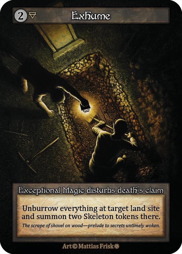 Exhume — Gothic card