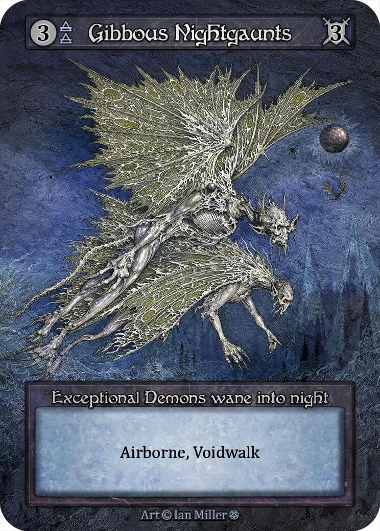 Gibbous Nightgaunts — Gothic card