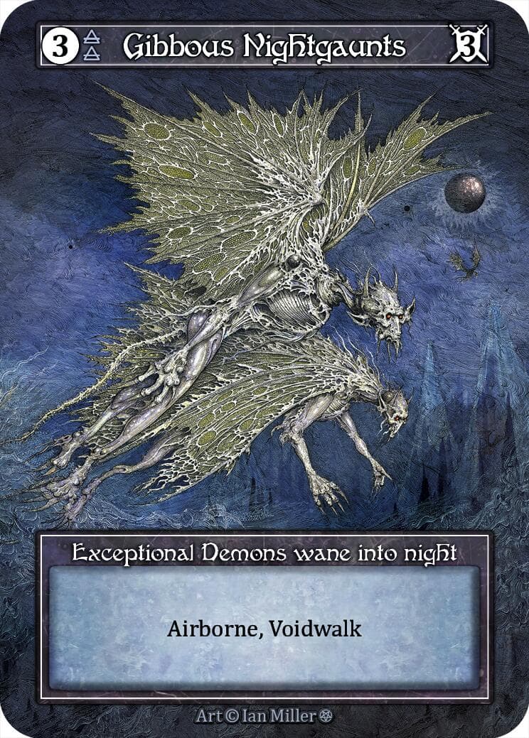 Gibbous Nightgaunts (Foil) — Gothic card