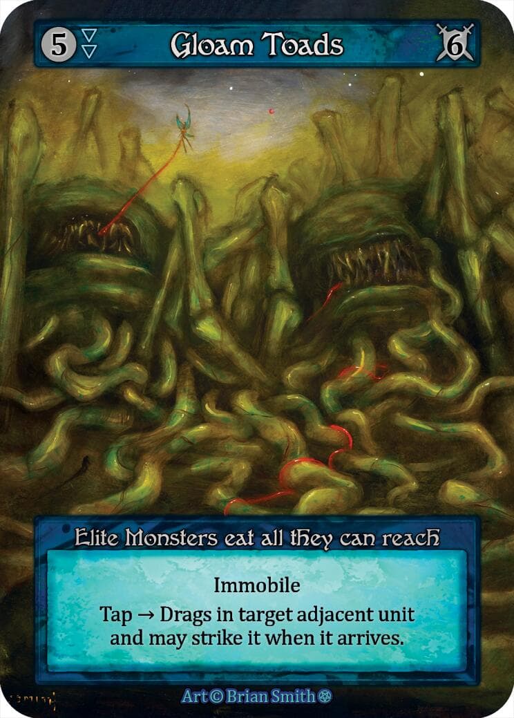 Gloam Toads — Gothic card