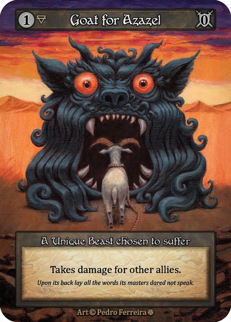 Goat for Azazel — Gothic card