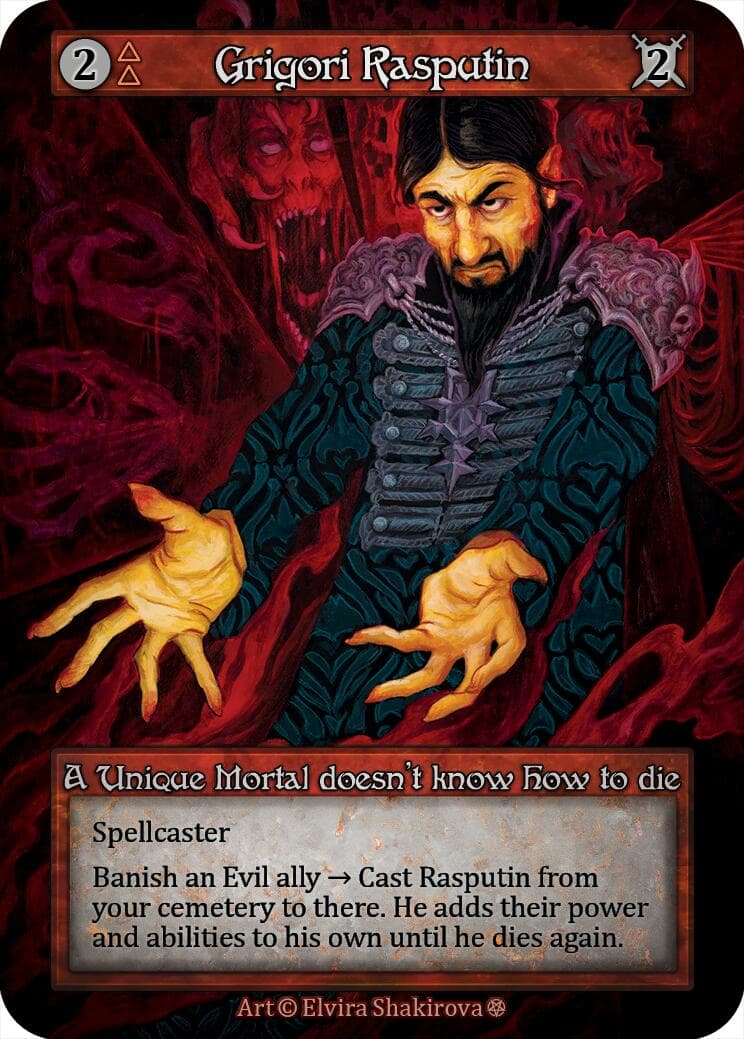 Grigori Rasputin — Gothic card