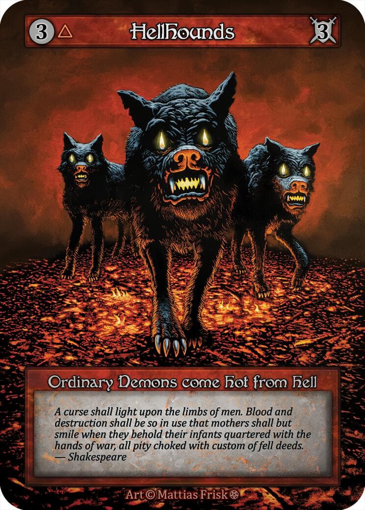 Hellhounds — Gothic card