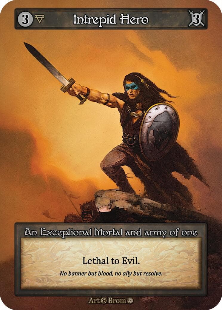 Intrepid Hero — Gothic card