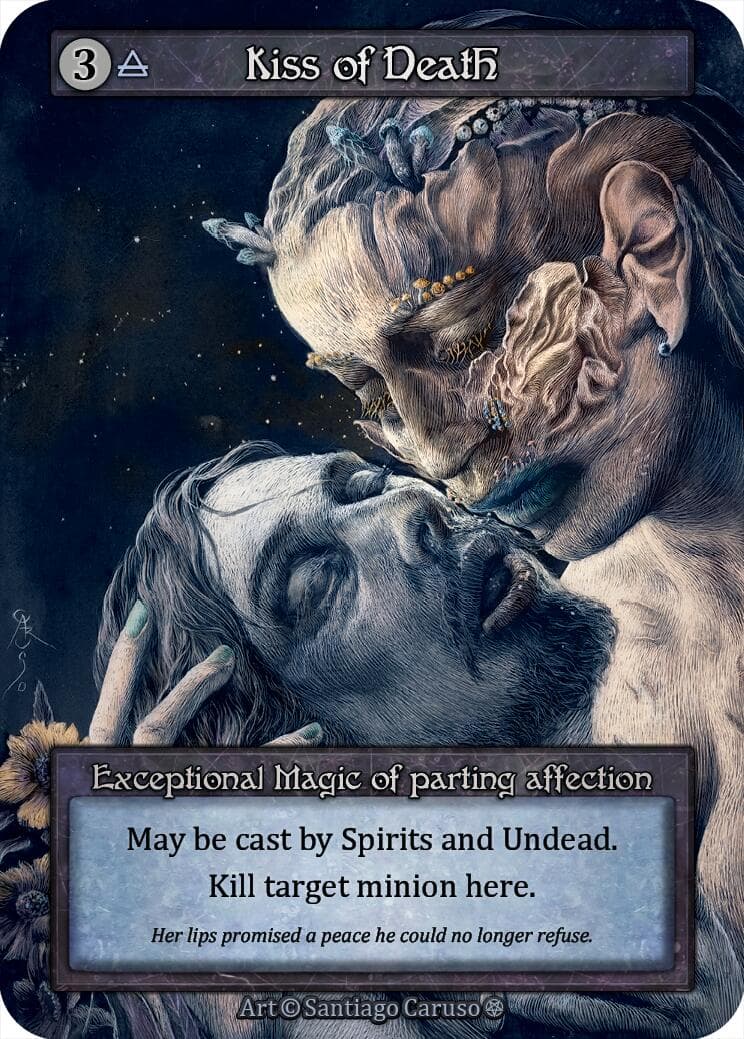 Kiss of Death — Gothic card