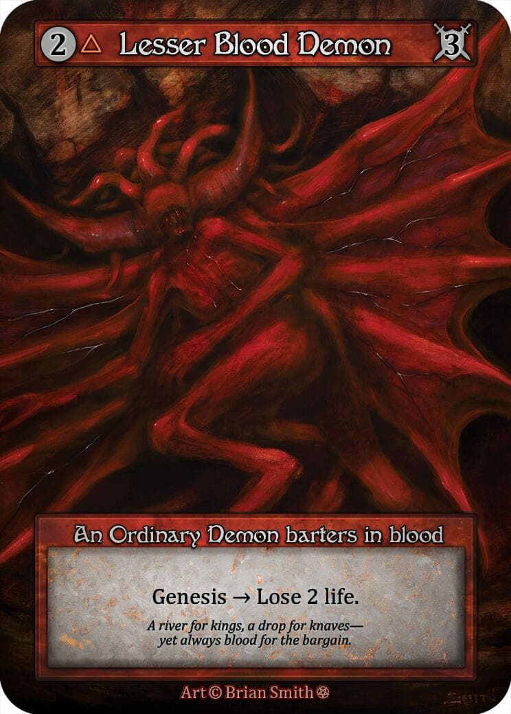 Lesser Blood Demon — Gothic card