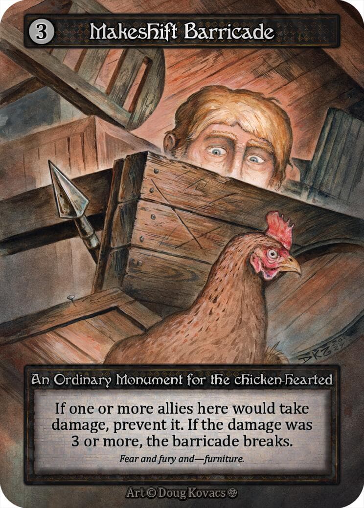 Makeshift Barricade — Gothic card