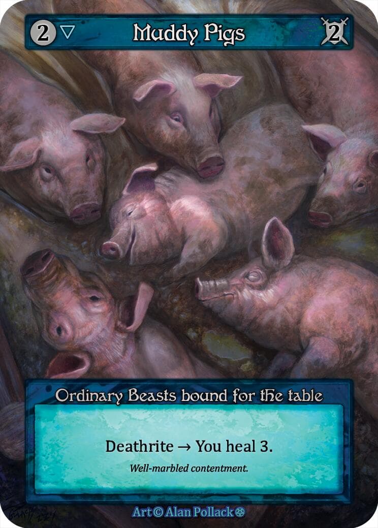 Muddy Pigs — Gothic card